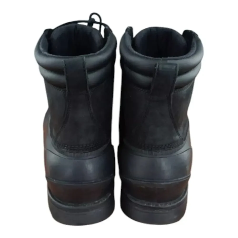 UGG Gatson Mid Shoes Mens Size 10 Black Leather Rubber Lace Up Mid‎ Rain Boots